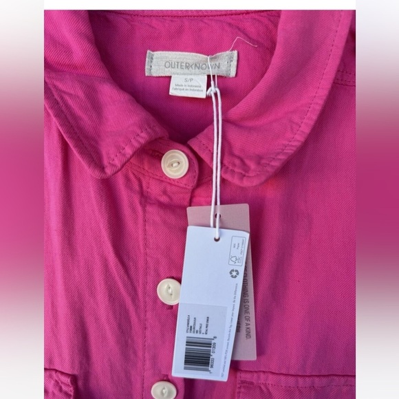Outerknown SEA suit pink utility jumpsuit linen blend size Small NWT - Picture 7 of 12